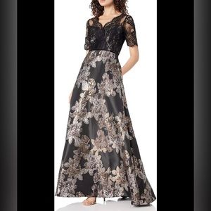 Metallic Jacquard Gown by Adrianna Papell